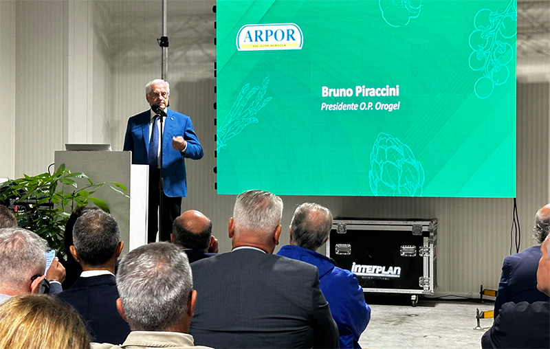 Nella foto: il Presidente di Orogel Bruno Piraccini